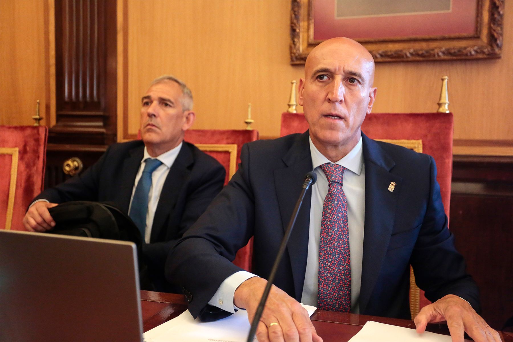 José Antonio Diez en un pleno del Ayuntamiento de León