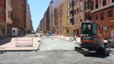 Ultima parte de la actuación de calmado de tráfico en la avenida Padre Isla de León