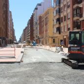 Ultima parte de la actuación de calmado de tráfico en la avenida Padre Isla de León