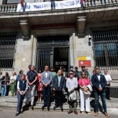 Minuto de silencio guardado en León en memoria de la mujer asesinada en Bejar (Salamanca) este mismo miércoles