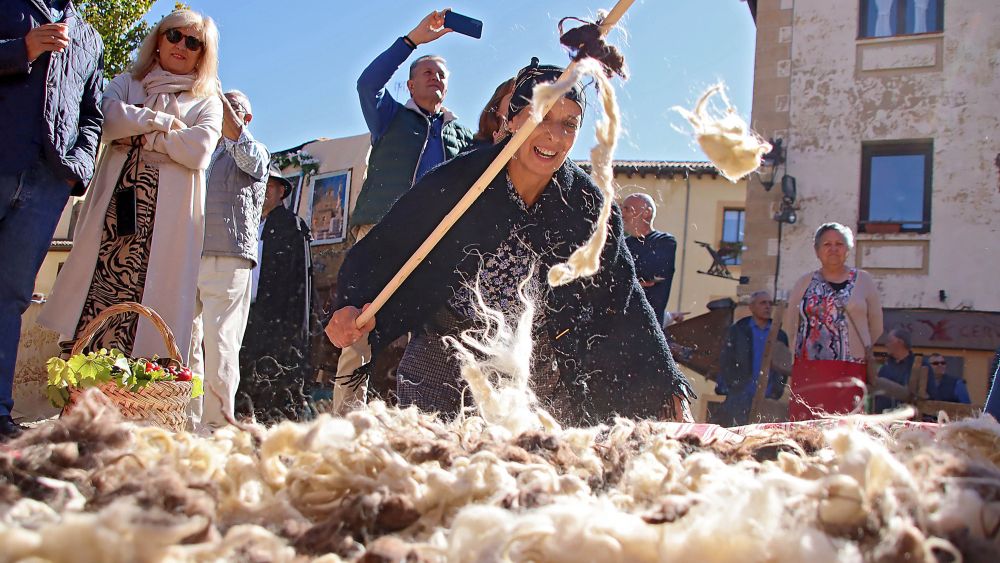 Celebración de la tradicional Romería de la Melonera en la Plaza del Grano de León