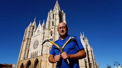 El escalador leonés Javier Fernández Santín.