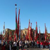 Los pendones del Reino de León protagonizan la celebración del Día del Libro en San Andrés del Rabanedo
