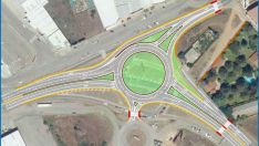 Croquis de la obra proyectada en el acceso a Trobajo del Camino desde la N-120