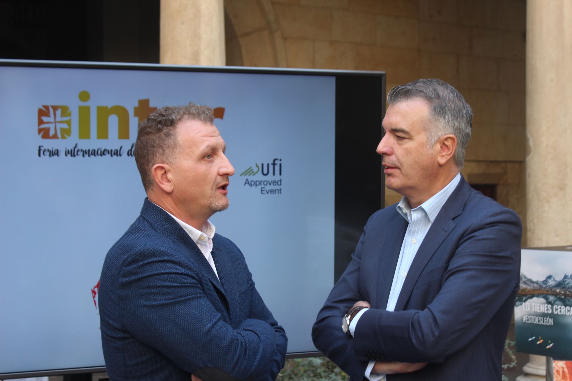 Octavio González y Alberto Alonso en la presentación de Intur Negoscios en León