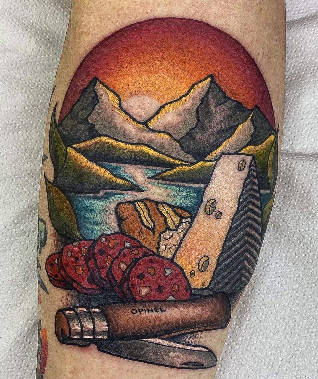 Uno de los tatuajes con diseño leonés de Victor Colado Uno de los tatuajes con diseño leonés de Victor Colado