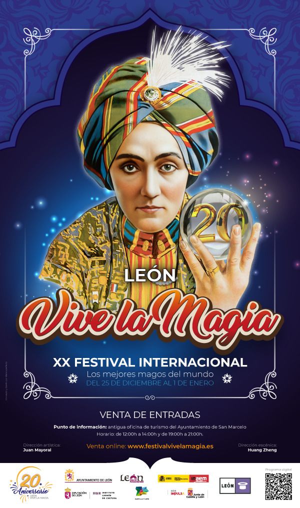 Cartel de la XX edición del 'Festival Internacional León Vive la Magia'