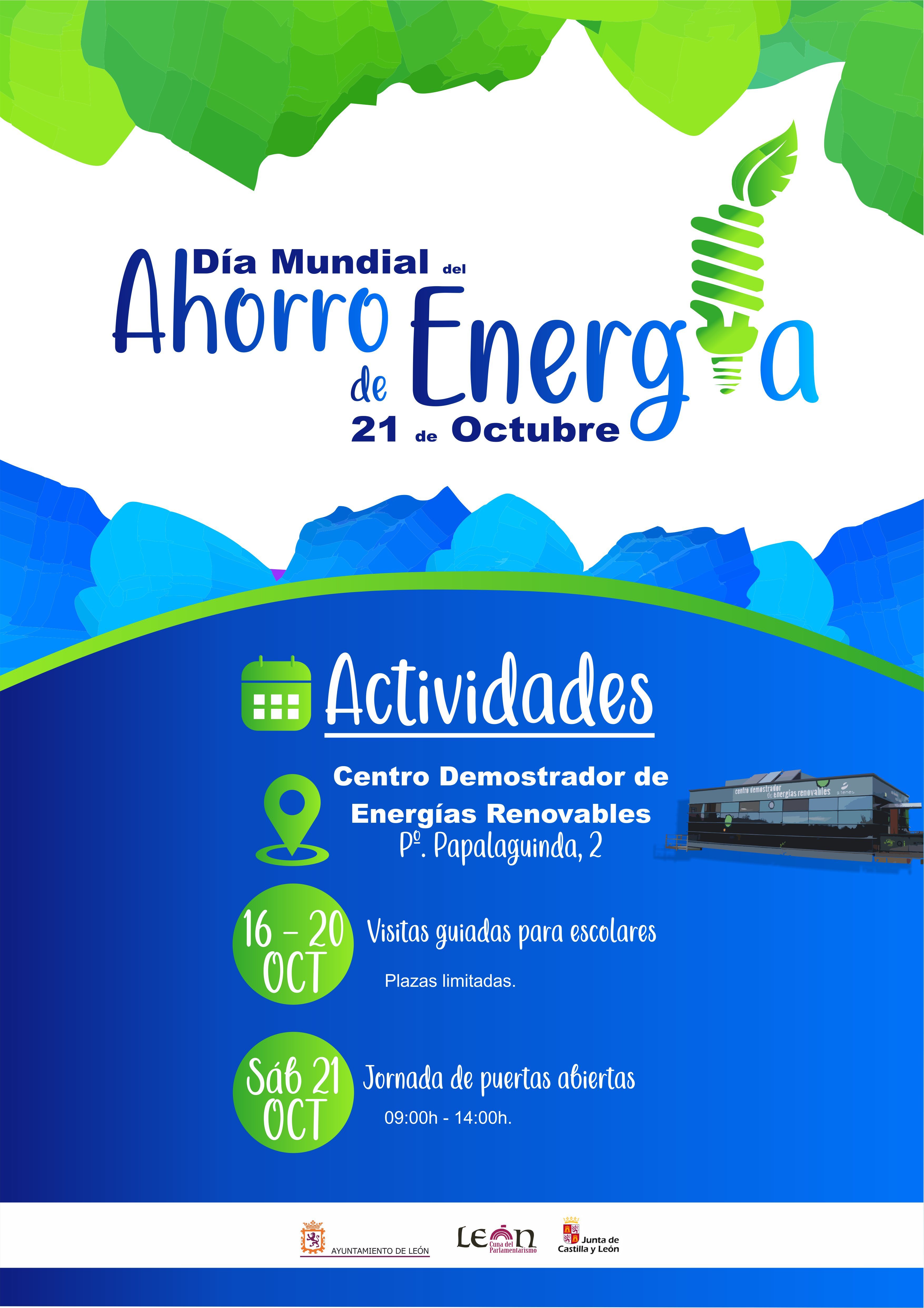 Cartel de las actividades que se celebrarán con motivo del Día Mundial del Ahorro Energético