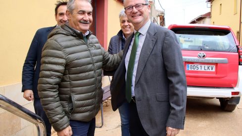 Visita las obras de la concentración parcelaria de Los Oteros. Foto ICAL