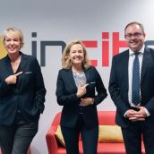 Nadia Calviño visita las instalaciones de Incibe