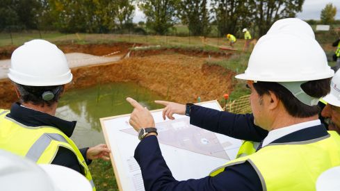 Visita de Suarez-Quiñones a la EDAR de Cembranos | Campillo (ICAL)