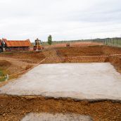 Imagen de archivo de la construcción de una EDAR