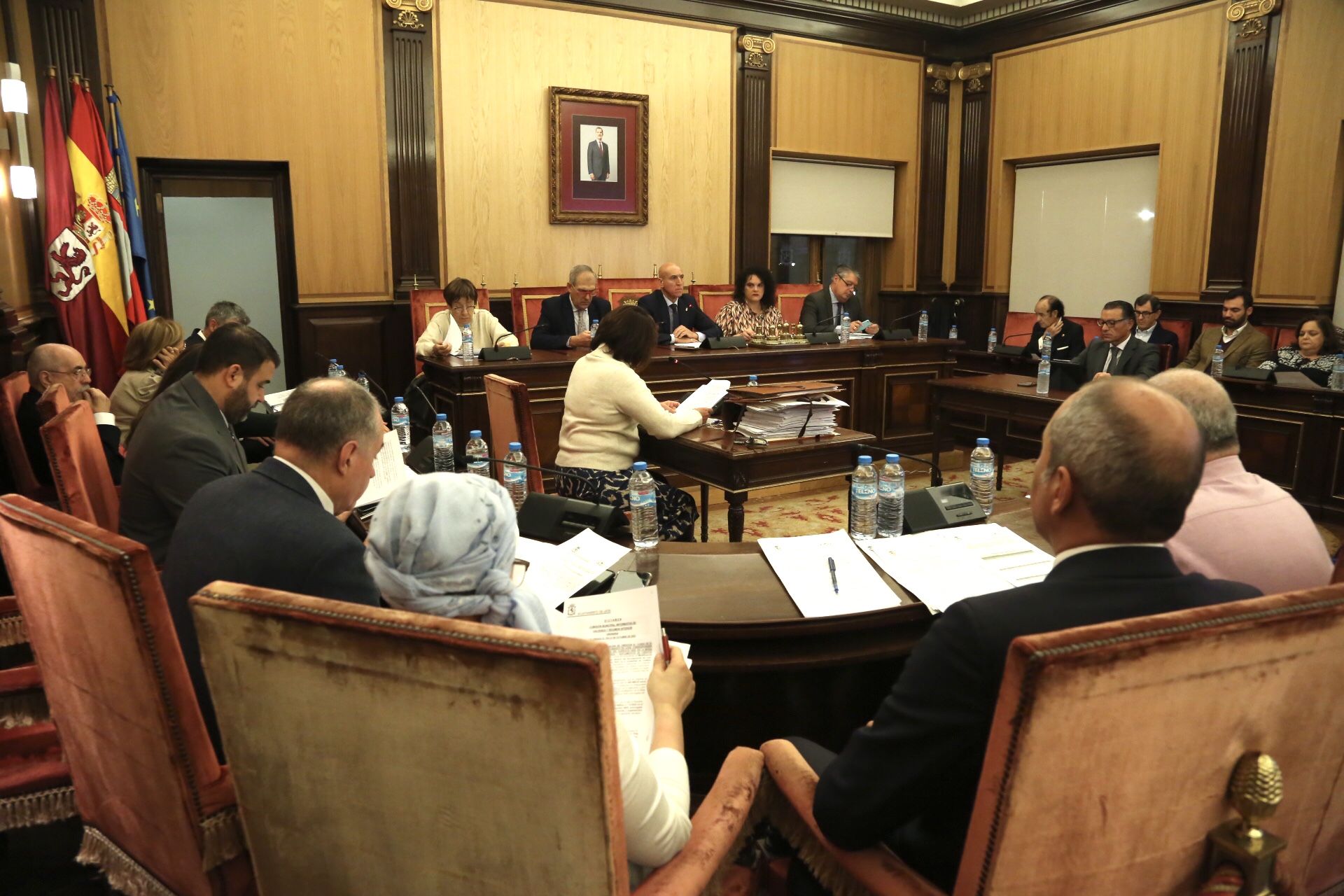 Pleno municipal celebrado este viernes en el Ayuntamiento de León