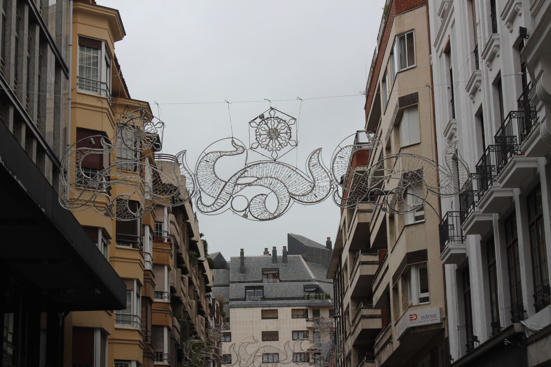 Luces de Navidad en el centro de León