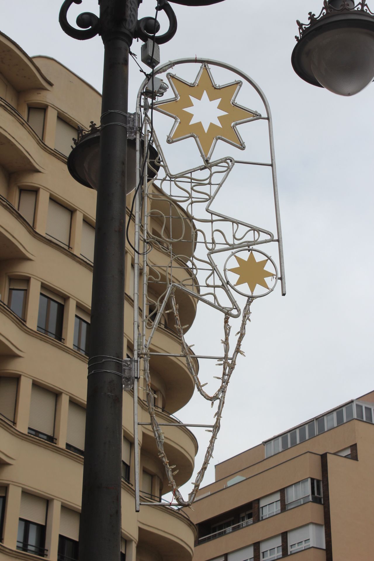 Luces de Navidad en el centro de León