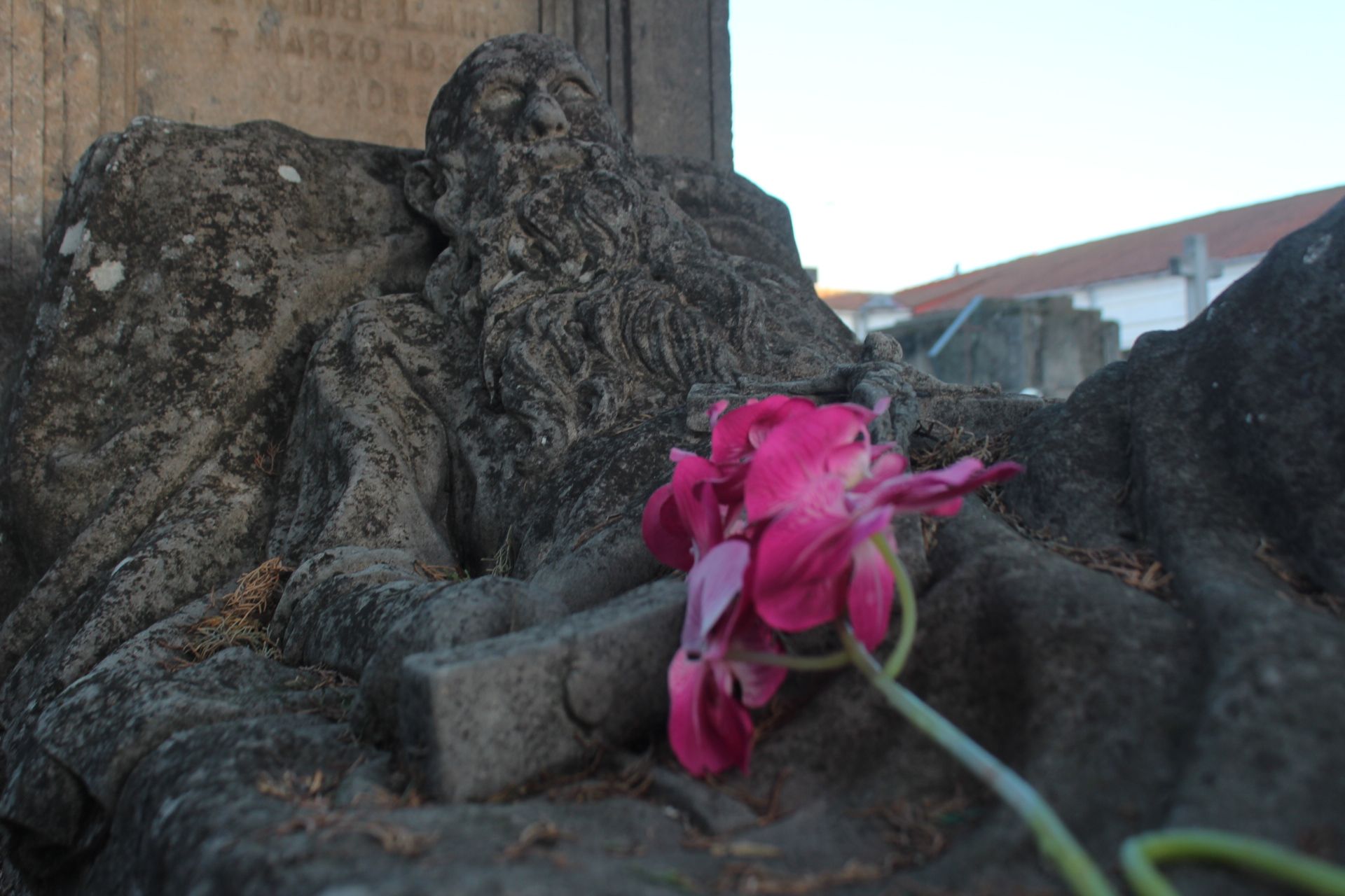 Lápida de Julio del Campo en el Cementerio de León