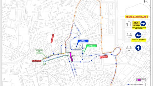 Plano de la reordenación del tráfico que sufrirá desde el 6 de noviembre la zona de El Espolón