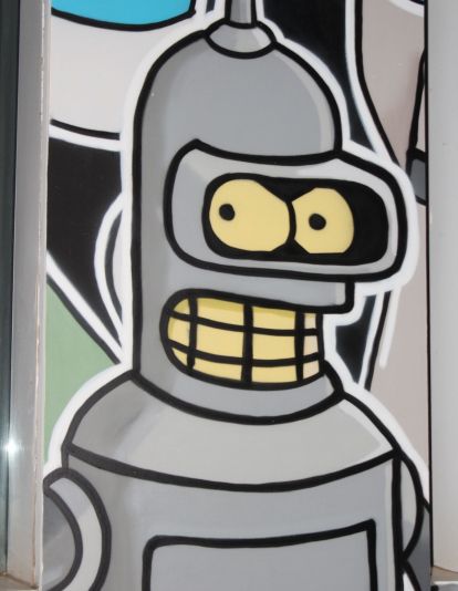 Mural de dibujos animados en León 