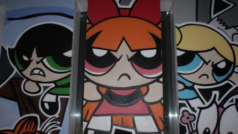 Mural de dibujos animados en León 