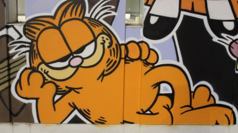 Mural de dibujos animados en León 