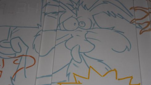 Mural de dibujos animados en León 