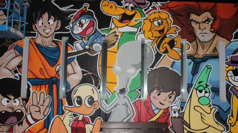 Mural de dibujos animados en León 