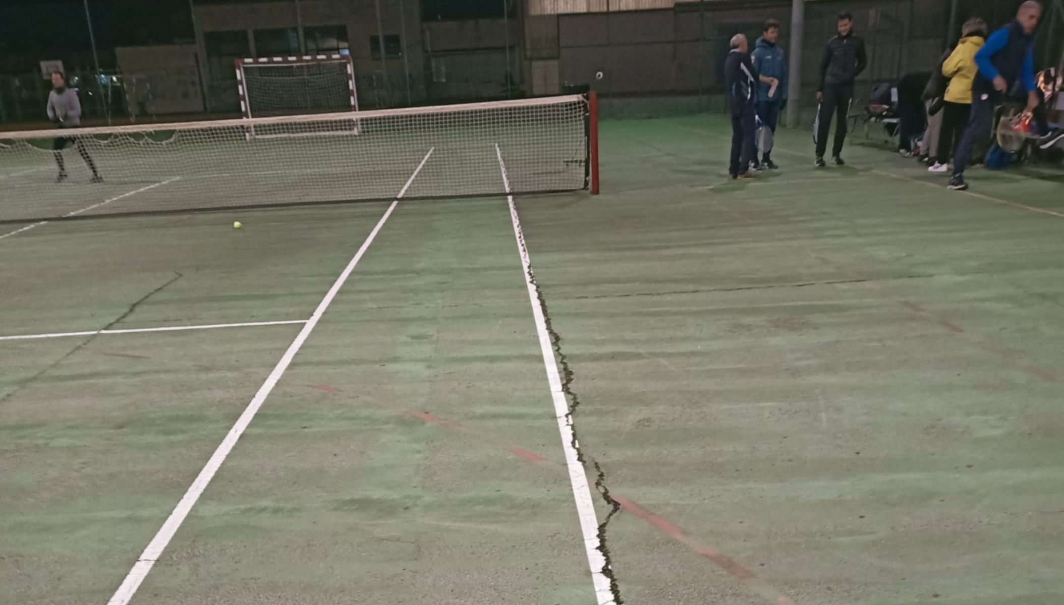 Estado actual de las pistas de tenis de la Palomera