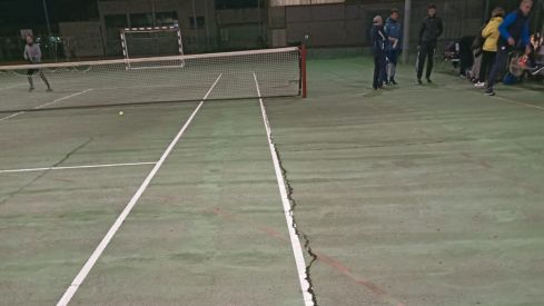 Estado actual de las pistas de tenis de la Palomera