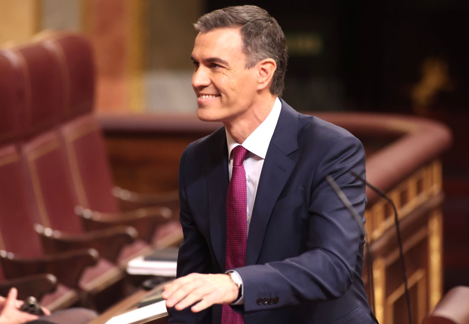Pedro Sánchez durante el debate de investidura en el Congreso