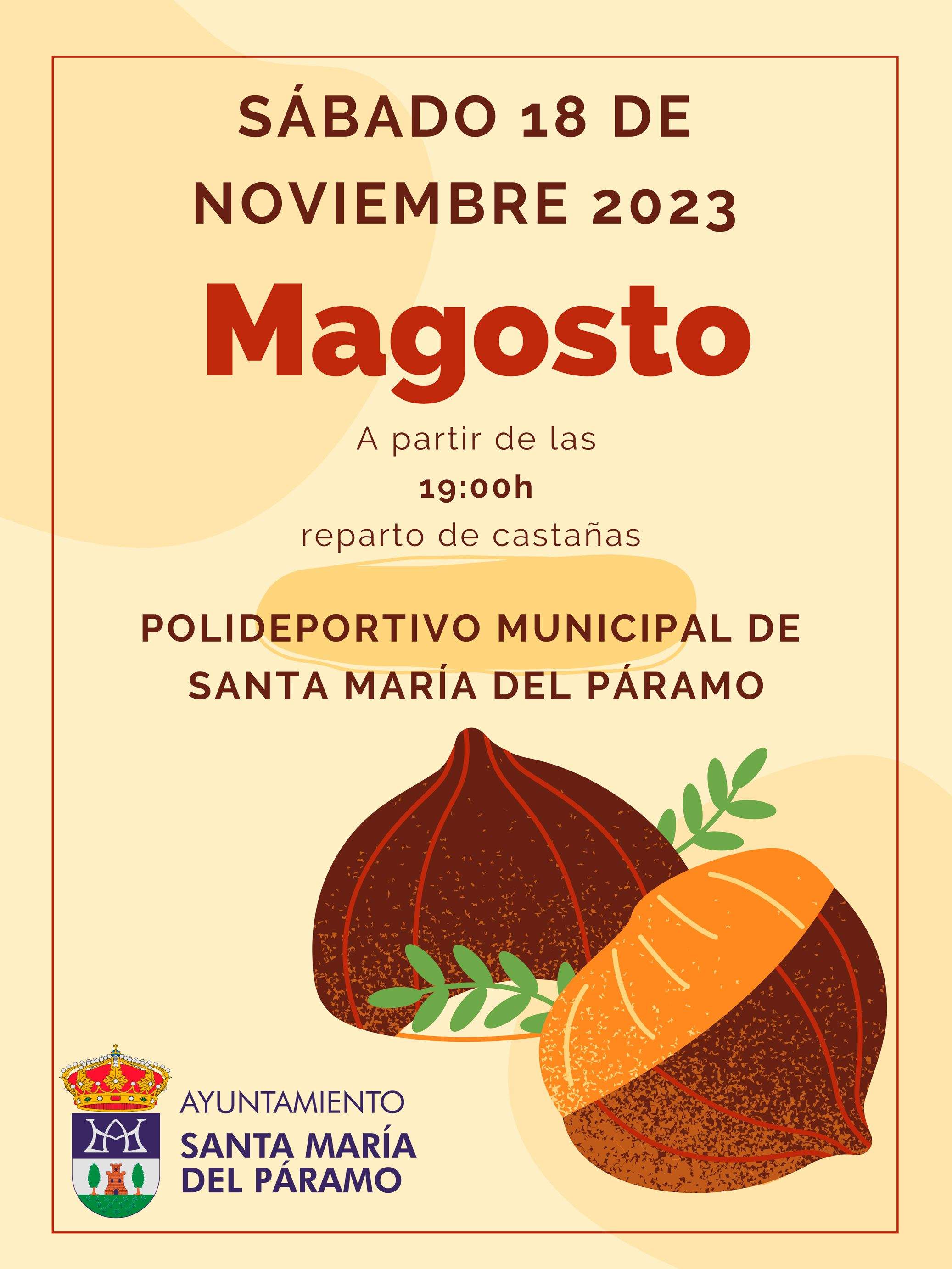 Cartel del Magosto Paramés que se celebra en Santa María del Páramo este fin de semana