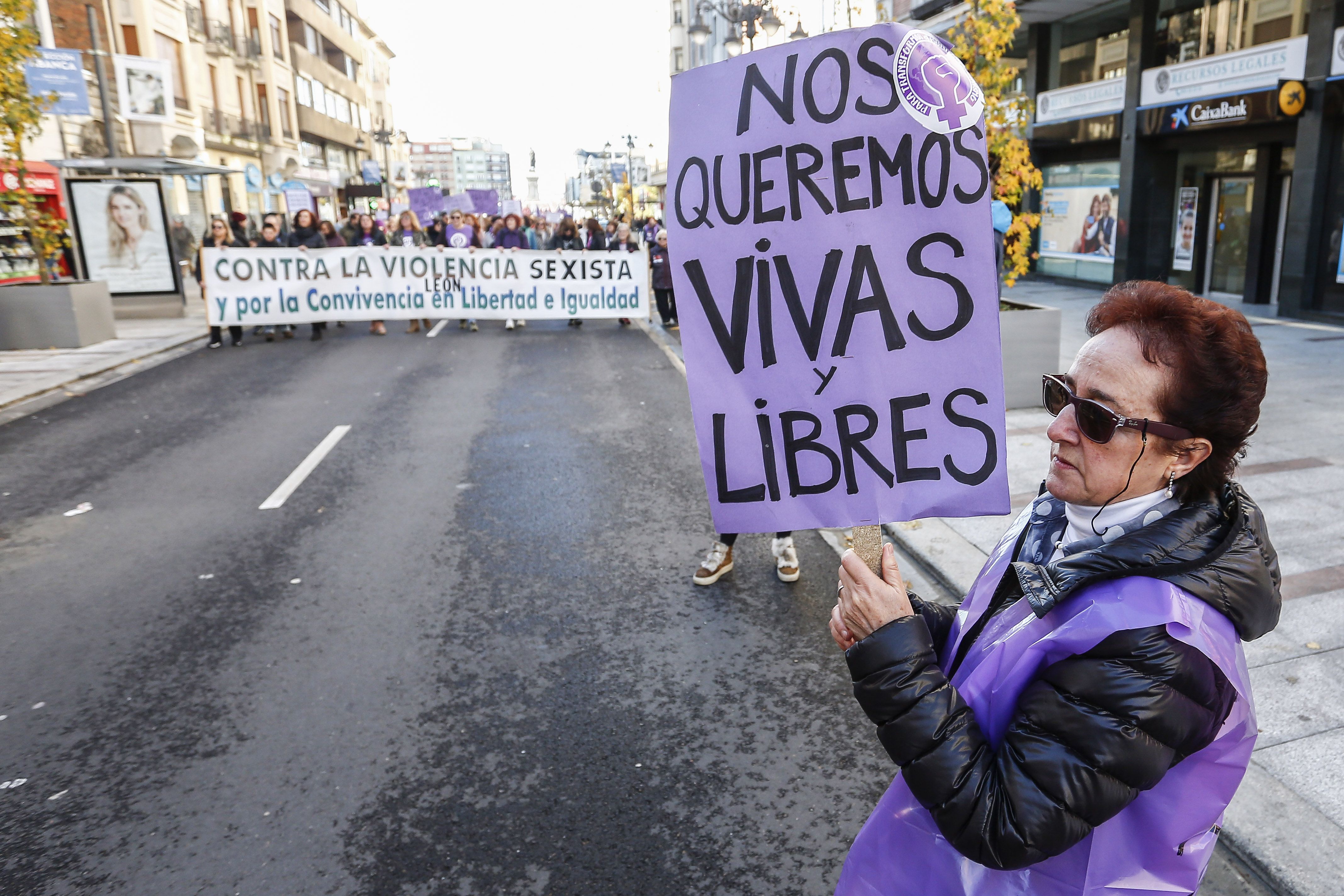 Celebración del 25N, Día Internacional de la Eliminación de la Violencia contra las Mujeres, en León