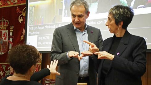 José Luis Rodríguez Zapatero durante la celebración del ‘VI Foro Social Nacional y I Europeo de mujeres y niñas con discapacidad’