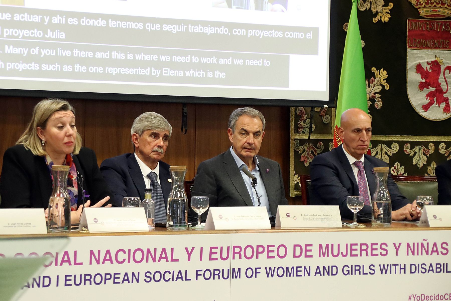 José Luis Rodríguez Zapatero durante la celebración del ‘VI Foro Social Nacional y I Europeo de mujeres y niñas con discapacidad’