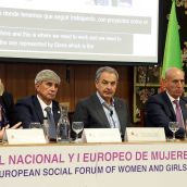 José Luis Rodríguez Zapatero durante la celebración del ‘VI Foro Social Nacional y I Europeo de mujeres y niñas con discapacidad’