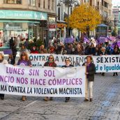 Imagén de archivo de antiguas manifestaciones por el 25N, Día Internacional de la Eliminación de la Violencia contra las Mujeres, en la ciudad de León