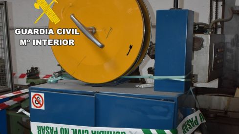 Máquina recuperada por la Guardia Civil