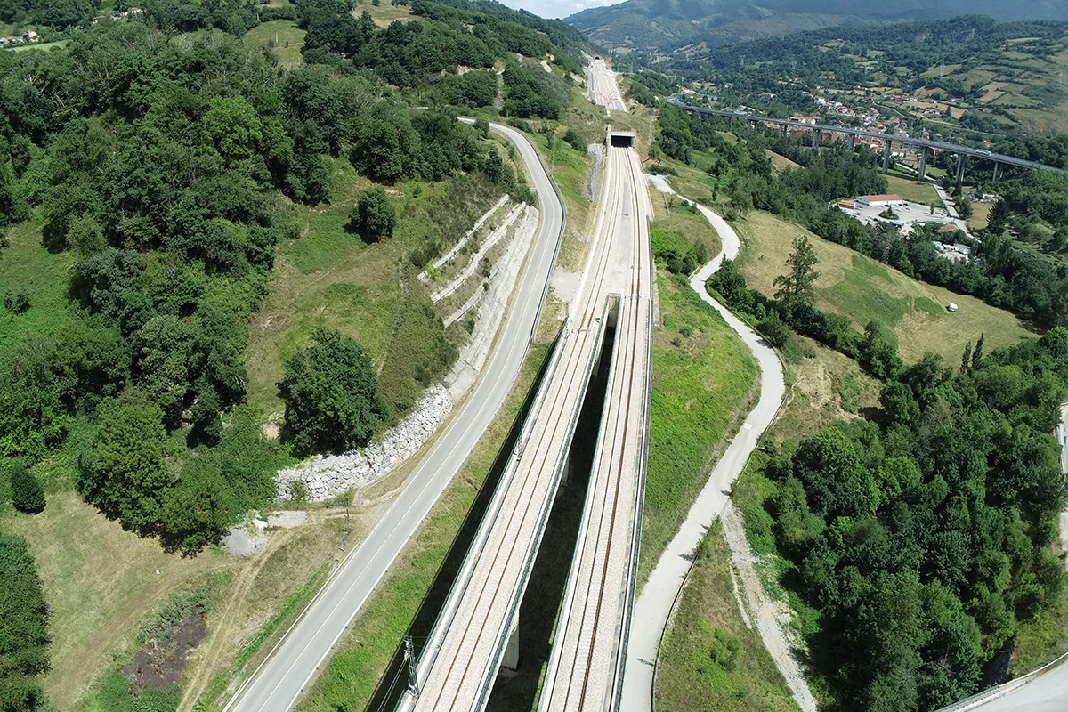 LAV Asturias Variante Pajares tramo vista aérea DJI 0780