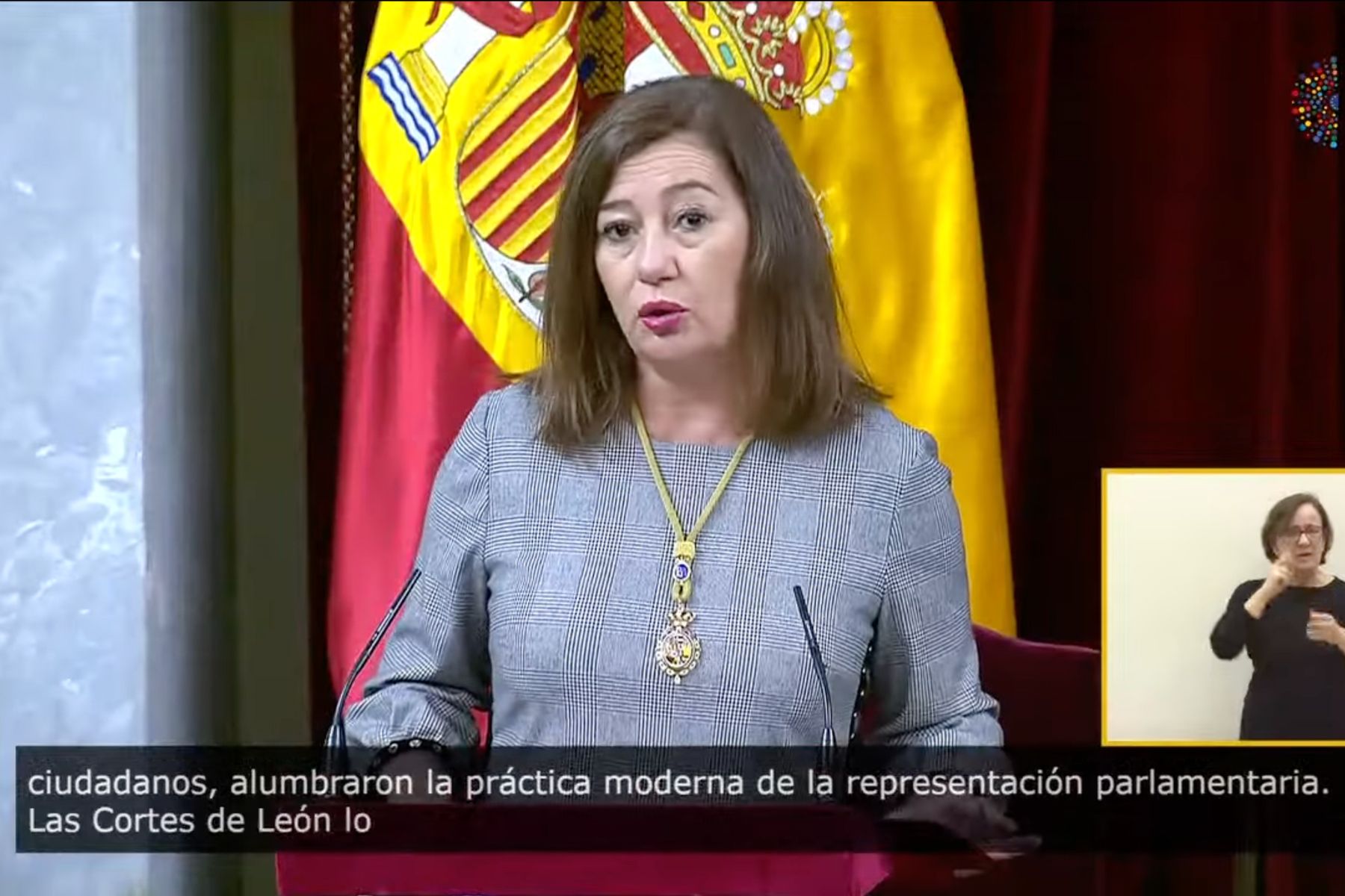 Francina Armengol hace referencia a las Cortes de León en su discurso de apertura de la XV Legislatura