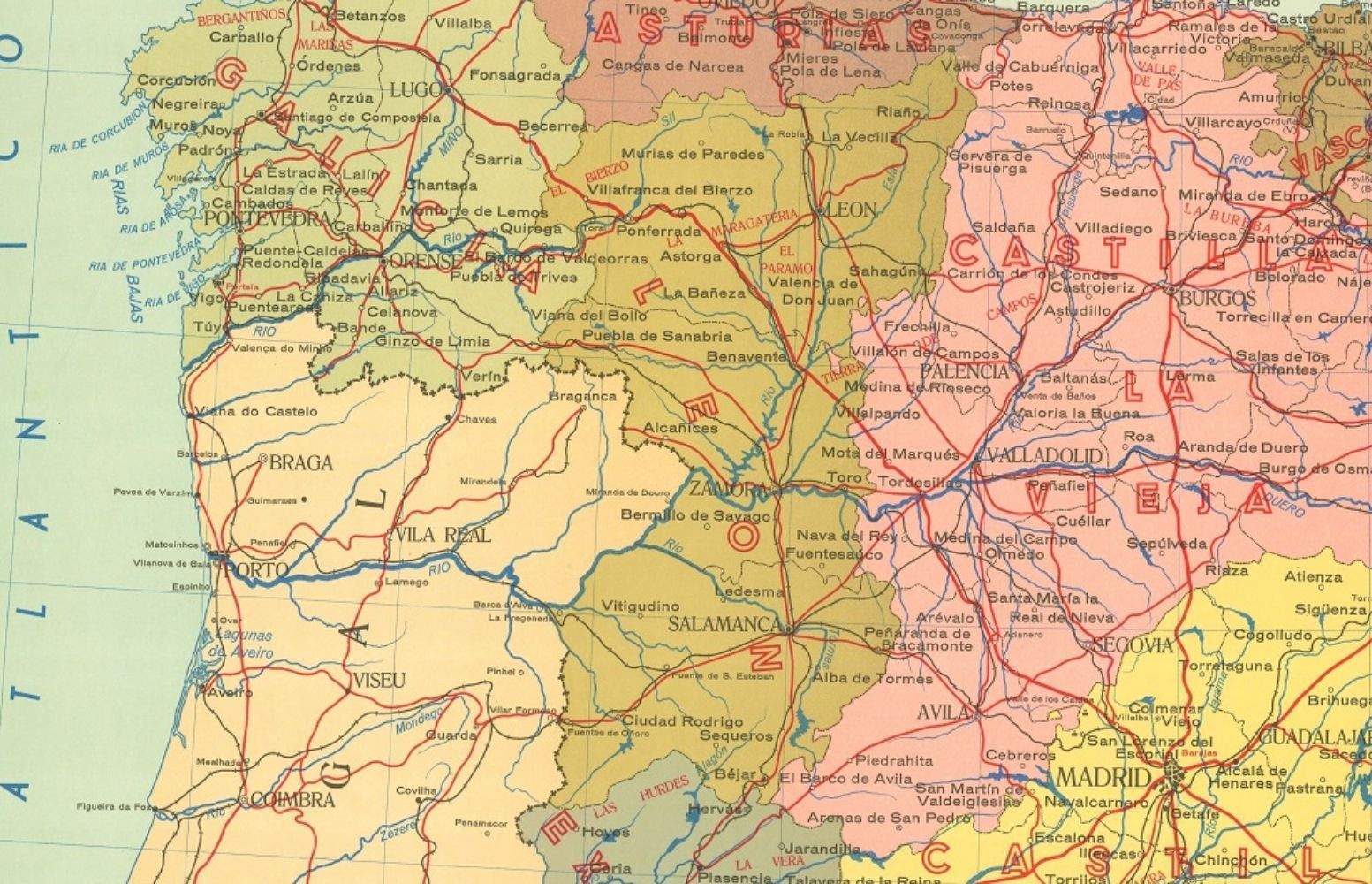 Detalle de la Región Leonesa en la división regional vigente al aprobarse la Constitución