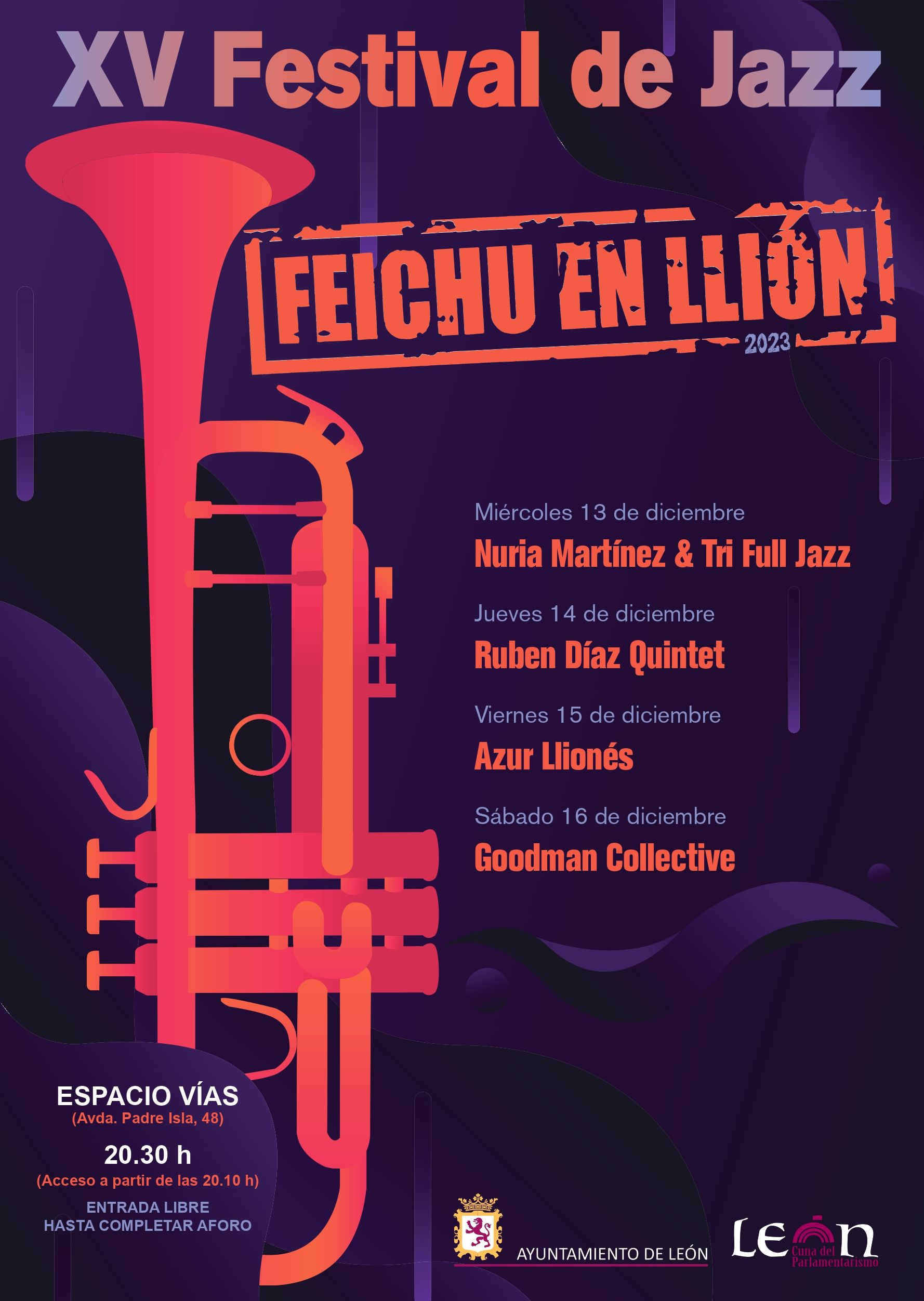 Cartel del XV Festival de Jazz 'Feichu en Llión'