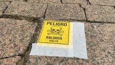 Pegatinas protesta de los vecinos del Barrio Húmedo de León