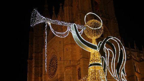 Espectáculo de luces en la Catedral de León