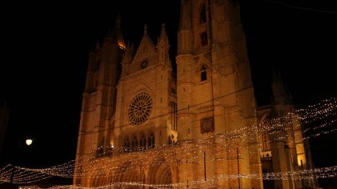 Espectáculo de luces en la Catedral de León