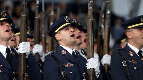 Jura de Bandera en la Academia Básica del Aire de la Virgen del Camino | Peio García (ICAL) Jura de Bandera en la Academia Básica del Aire de la Virgen del Camino | Peio García (ICAL)