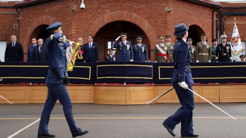 Jura de Bandera en la Academia Básica del Aire de la Virgen del Camino | Peio García (ICAL) Jura de Bandera en la Academia Básica del Aire de la Virgen del Camino | Peio García (ICAL)