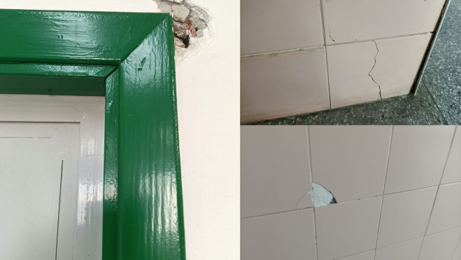 Desperfectos en las aulas, pasillos y bañosdel Instituto de Eras de Renueva Desperfectos en las aulas, pasillos y bañosdel Instituto de Eras de Renueva