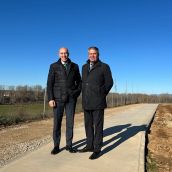 José Antonio Diez y Luis García Copete en el 'nuevo' camino Ribazo