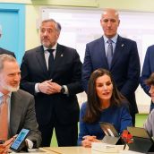 La reina Letizia en su última visita a León para la entrega del premio Princesa Girona Escuela del Año al CEIP Gumersindo Azcárate