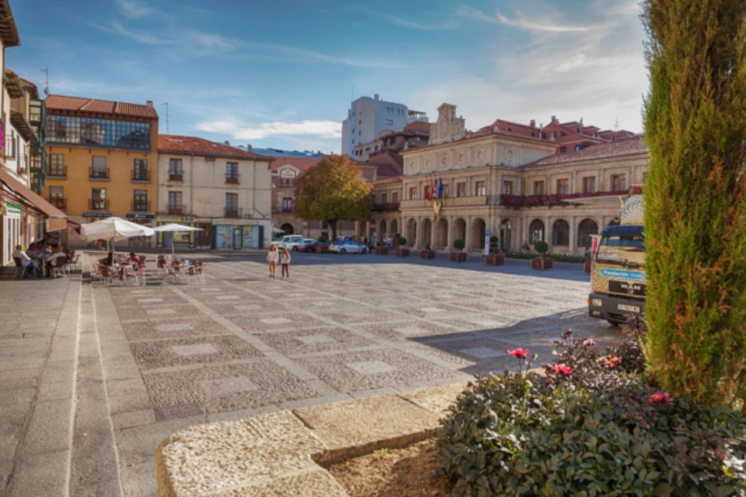 Plaza de San Marcelo, donde se encuentra una de las sedes de Ayuntamiento de León