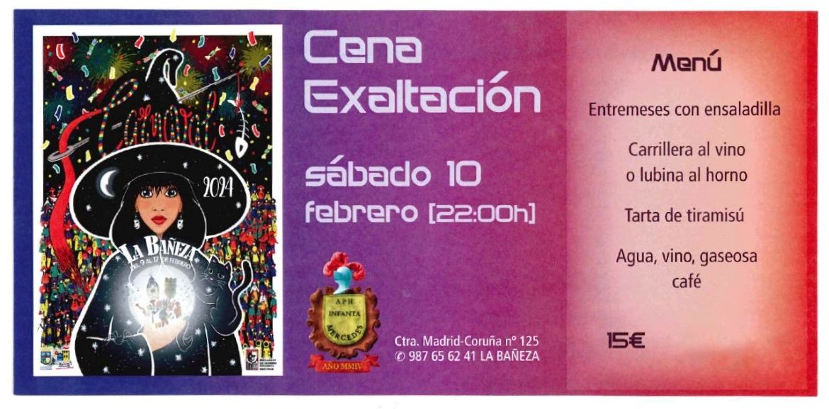 cena exaltacion carnavales de la bañeza